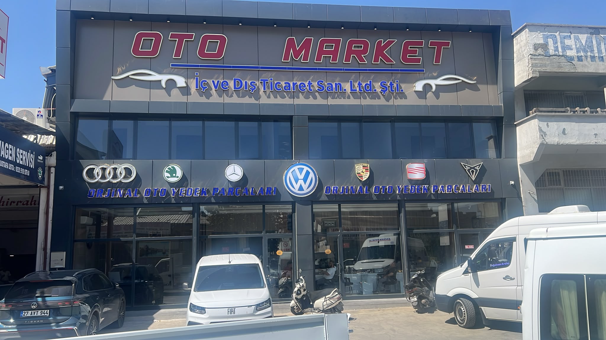 OTO MARKET mağaza cephesi — Gaziantep Küsget Sanayi Sitesi